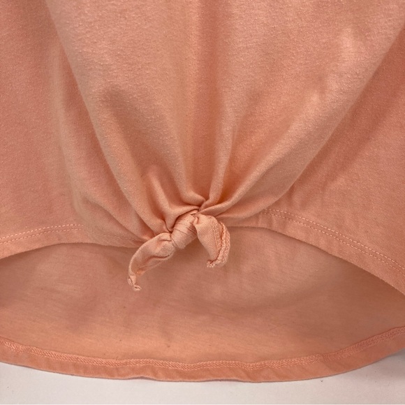 OshKosh B’gosh peach Girls Tie-Front Top 14/15 A - Picture 5 of 16